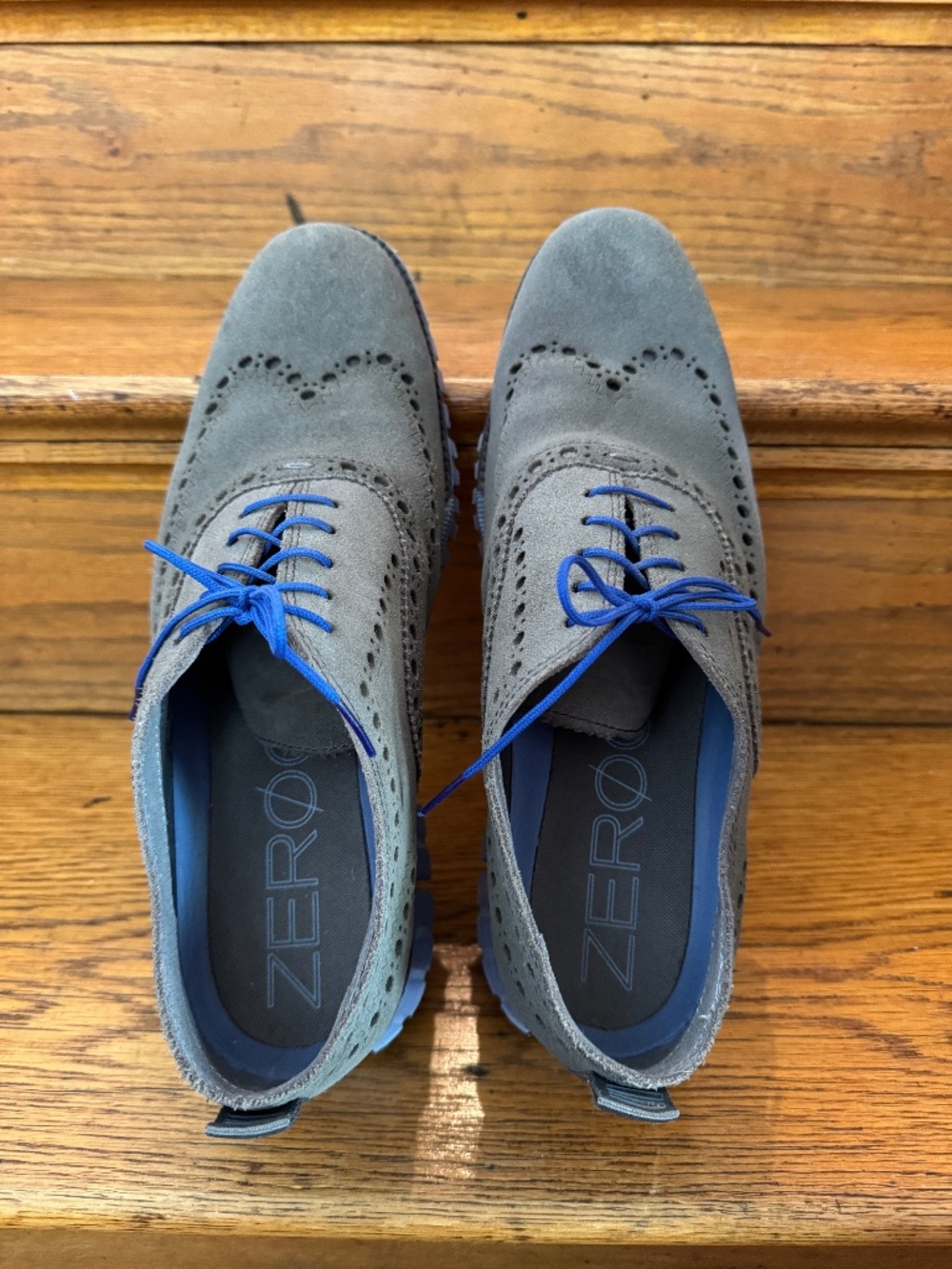 Cole Haan - Zerogrand Wingtip Oxford - Grey Suede - size 9M